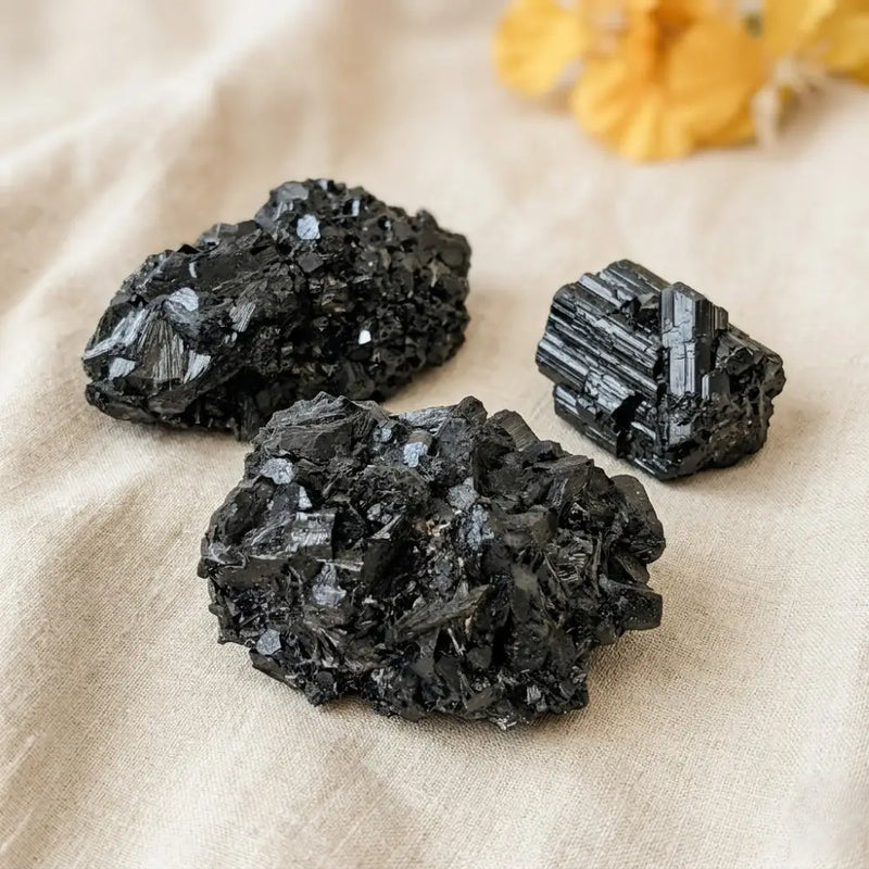 Black Tourmaline Cluster