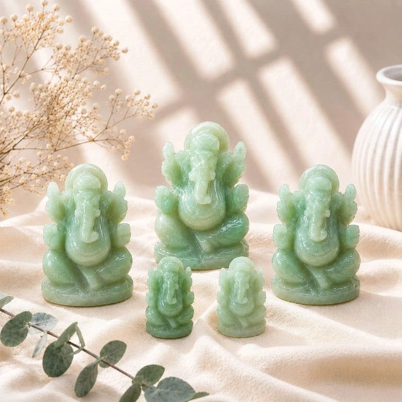 Green Aventurine Ganeshas main