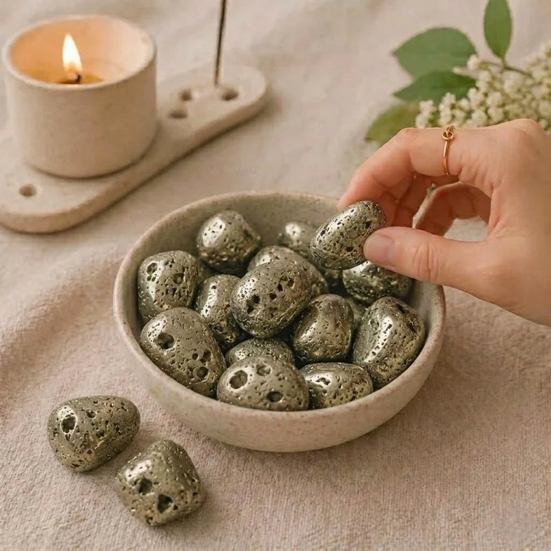 Premium Pyrite Tumbled Stone